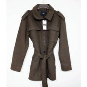 7 For All Mankind Cognac Brown Pea Coat, Sz. M, NWT, $325 MSRP